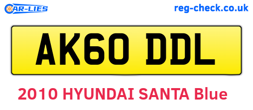 AK60DDL are the vehicle registration plates.