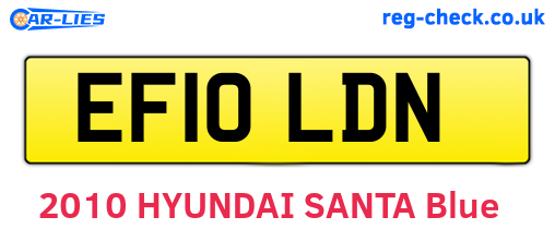 EF10LDN are the vehicle registration plates.