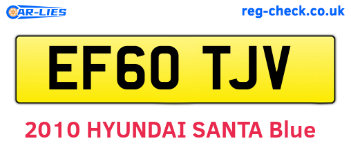 EF60TJV are the vehicle registration plates.