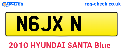 N6JXN are the vehicle registration plates.