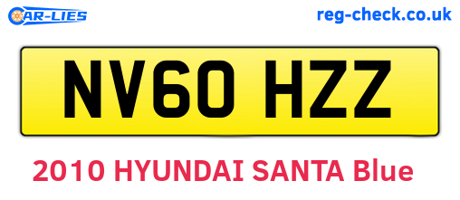 NV60HZZ are the vehicle registration plates.