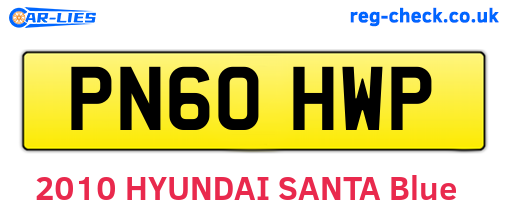 PN60HWP are the vehicle registration plates.