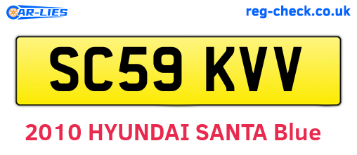 SC59KVV are the vehicle registration plates.