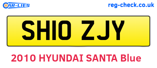SH10ZJY are the vehicle registration plates.