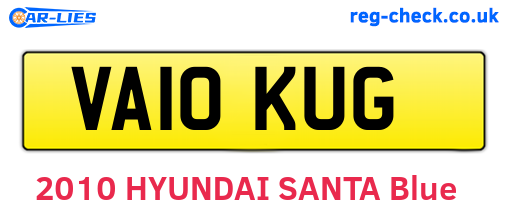 VA10KUG are the vehicle registration plates.