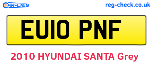 EU10PNF are the vehicle registration plates.