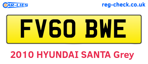 FV60BWE are the vehicle registration plates.