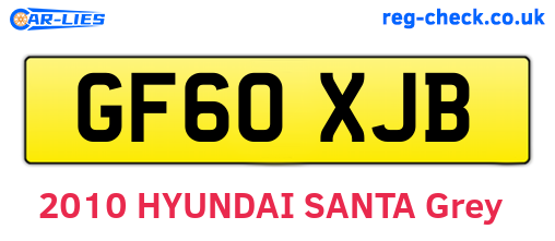 GF60XJB are the vehicle registration plates.