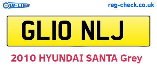 GL10NLJ are the vehicle registration plates.