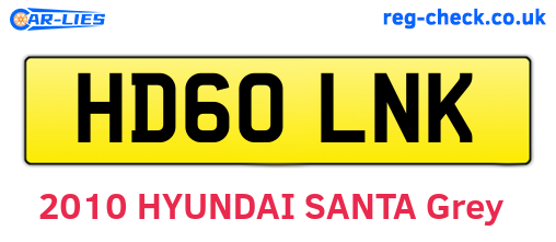 HD60LNK are the vehicle registration plates.