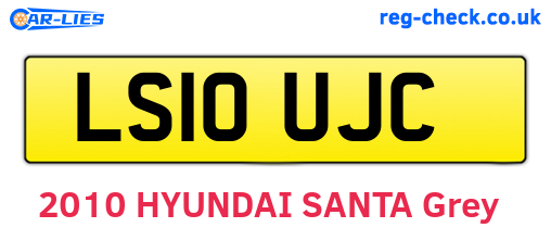 LS10UJC are the vehicle registration plates.