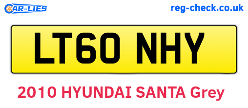 LT60NHY are the vehicle registration plates.