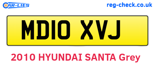 MD10XVJ are the vehicle registration plates.