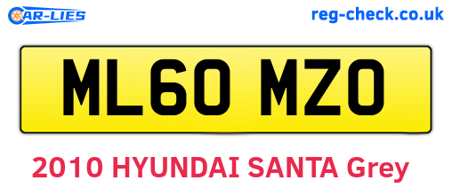 ML60MZO are the vehicle registration plates.