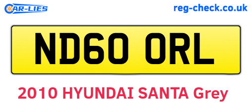 ND60ORL are the vehicle registration plates.