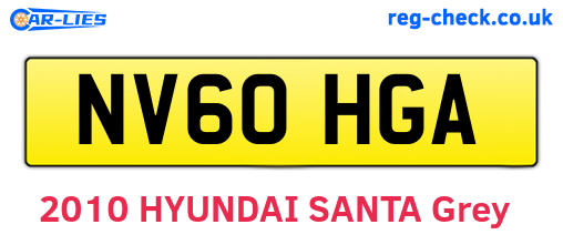 NV60HGA are the vehicle registration plates.