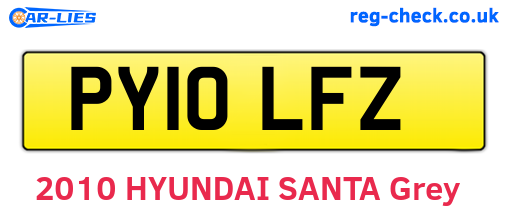 PY10LFZ are the vehicle registration plates.