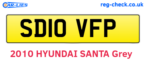 SD10VFP are the vehicle registration plates.
