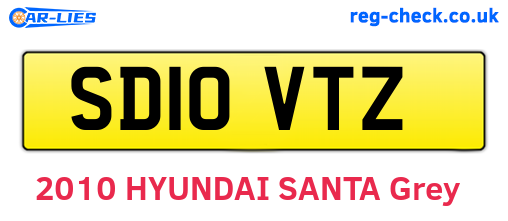 SD10VTZ are the vehicle registration plates.