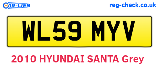 WL59MYV are the vehicle registration plates.