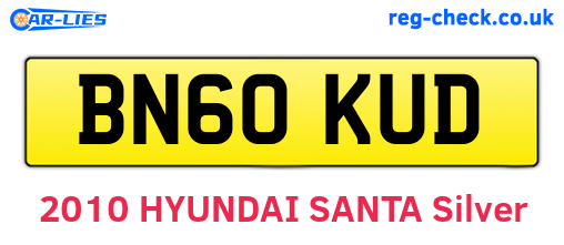 BN60KUD are the vehicle registration plates.