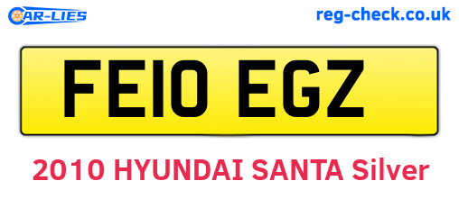 FE10EGZ are the vehicle registration plates.