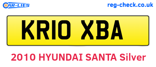 KR10XBA are the vehicle registration plates.