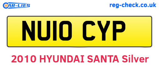 NU10CYP are the vehicle registration plates.