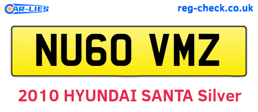 NU60VMZ are the vehicle registration plates.