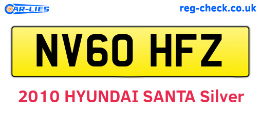 NV60HFZ are the vehicle registration plates.