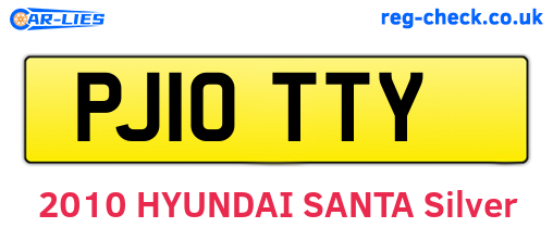 PJ10TTY are the vehicle registration plates.