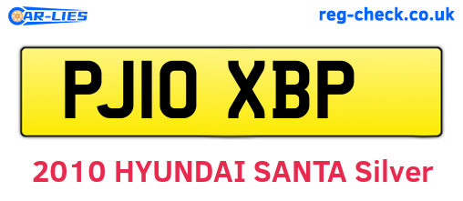 PJ10XBP are the vehicle registration plates.