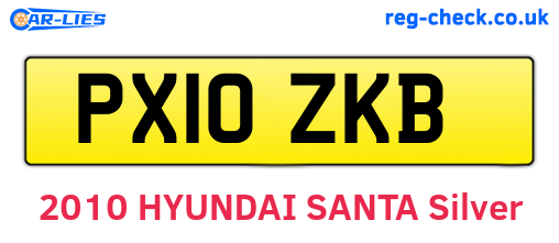 PX10ZKB are the vehicle registration plates.