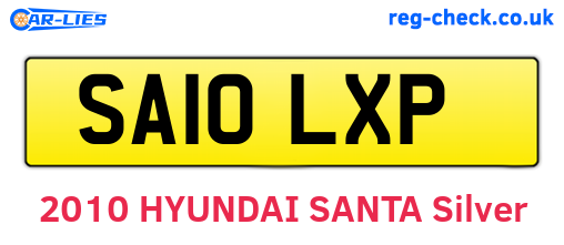 SA10LXP are the vehicle registration plates.