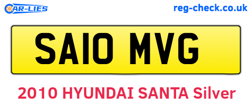SA10MVG are the vehicle registration plates.