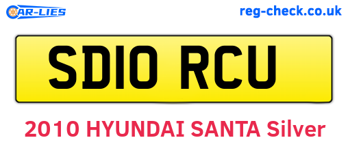 SD10RCU are the vehicle registration plates.