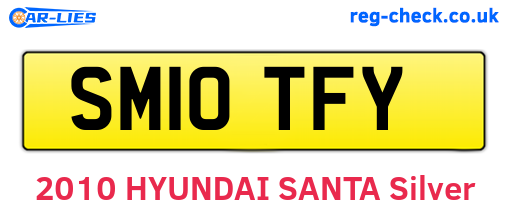 SM10TFY are the vehicle registration plates.