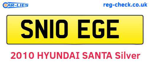 SN10EGE are the vehicle registration plates.