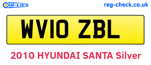 WV10ZBL are the vehicle registration plates.