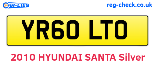 YR60LTO are the vehicle registration plates.