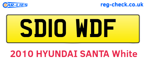 SD10WDF are the vehicle registration plates.