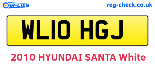 WL10HGJ are the vehicle registration plates.