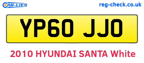 YP60JJO are the vehicle registration plates.