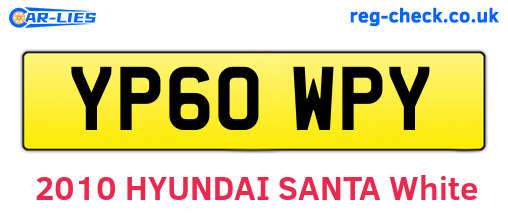 YP60WPY are the vehicle registration plates.