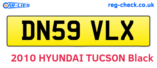 DN59VLX are the vehicle registration plates.