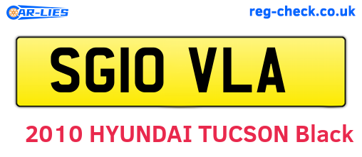 SG10VLA are the vehicle registration plates.
