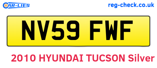 NV59FWF are the vehicle registration plates.