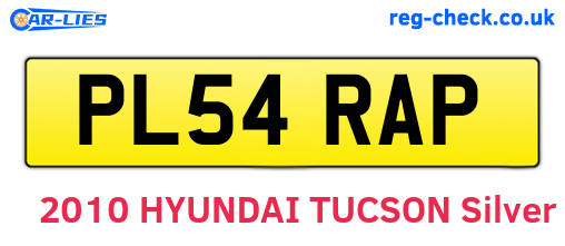 PL54RAP are the vehicle registration plates.