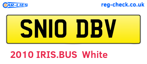 SN10DBV are the vehicle registration plates.