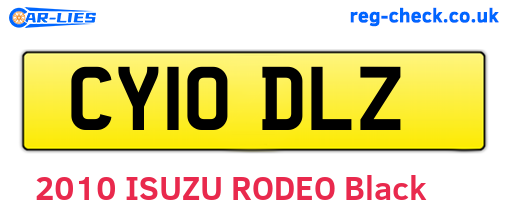 CY10DLZ are the vehicle registration plates.